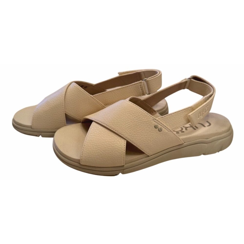 Ryka Marvelous Beige Size 8W Cross Band Sandal Adjustable NWB